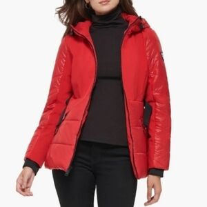 NWT GUESS Mixed Media Softshell Jacket M